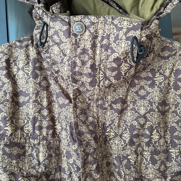 90s Vintage Sims Paisley print ski jacket puffer hooded pockets insulated snow - Picture 5 of 9